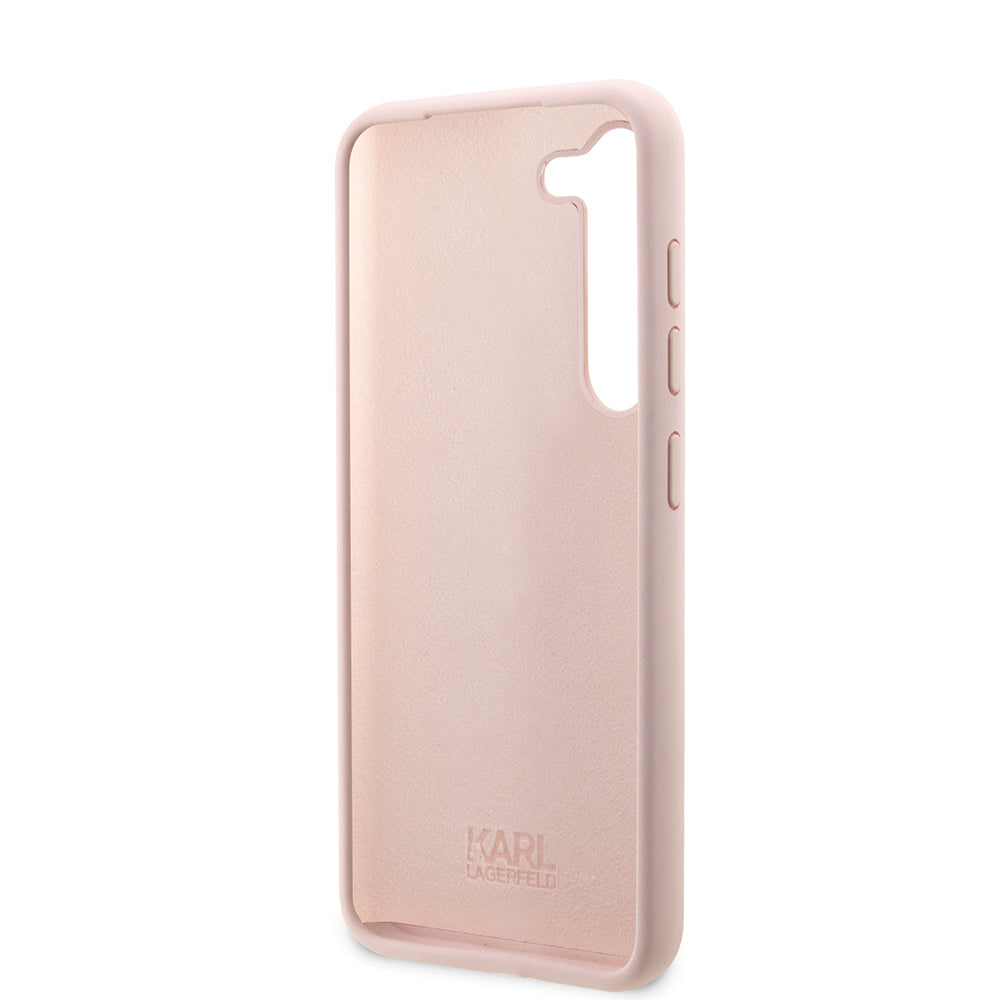 Husa de protectie Karl Lagerfeld Silicone (KLHCS23MSNCHBCP) compatibil cu Samsung Galaxy S23 Plus, Roz Choupette