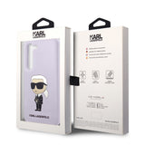 Husa de protectie Karl Lagerfeld Silicone (KLHCS23MSNIKBCU) compatibil cu Samsung Galaxy S23 Plus, Mov Ikonik