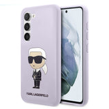 Husa de protectie Karl Lagerfeld Silicone (KLHCS23MSNIKBCU) compatibil cu Samsung Galaxy S23 Plus, Mov Ikonik