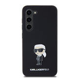 Husa de protectie Karl Lagerfeld Silicone (KLHCS23SSMHKNPK) compatibil cu Samsung Galaxy S23, Ikonik Metal Pin
