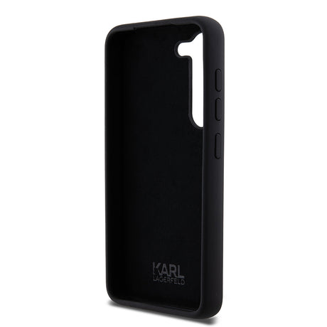 Husa de protectie Karl Lagerfeld Silicone (KLHCS23SSMHKNPK) compatibil cu Samsung Galaxy S23, Ikonik Metal Pin