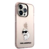 Husa de protectie Karl Lagerfeld Hardcase (KLHCP14LHNCHTCP) compatibil cu iPhone 14 Pro, Roz Ikonik Choupette