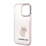 Husa de protectie Karl Lagerfeld Hardcase (KLHCP14LHNCHTCP) compatibil cu iPhone 14 Pro, Roz Ikonik Choupette