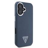 Husa de protectie Guess Grained Triangle MagSafe (GUHMP16SPGTSPSK) compatibil cu iPhone 16, Negru