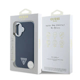 Husa de protectie Guess Grained Triangle MagSafe (GUHMP16SPGTSPSK) compatibil cu iPhone 16, Negru
