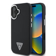 Husa de protectie Guess Grained Triangle MagSafe (GUHMP16SPGTSPSK) compatibil cu iPhone 16, Negru