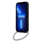 Husa de protectie Karl Lagerfeld Saffiano Monogram Chain (KLHCP14LSACKLHPK) compatibil cu iPhone 14 Pro, Negru