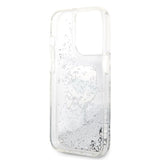 Husa de protectie Karl Lagerfeld Hardcase Glitter (KLHCP14LLNKHCH) compatibil cu iPhone 14 Pro, Argintiu Karl Head