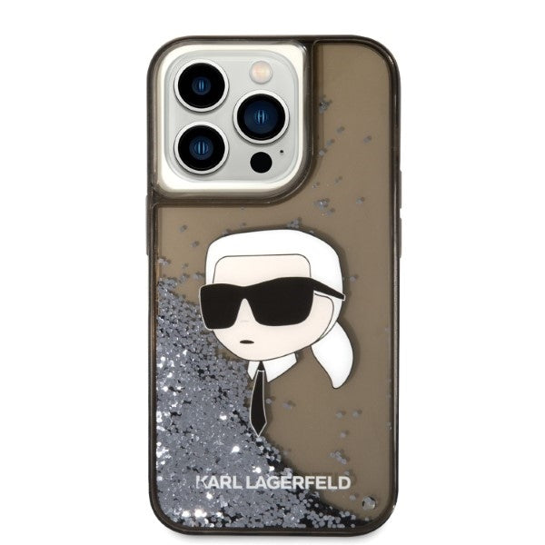 Husa de protectie Karl Lagerfeld Hardcase Glitter (KLHCP14LLNKHCK) compatibil cu iPhone 14 Pro, Karl Head