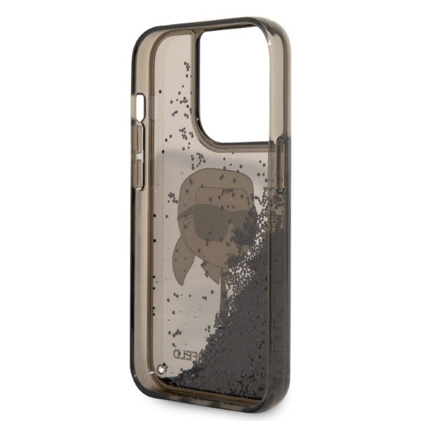 Husa de protectie Karl Lagerfeld Hardcase Glitter (KLHCP14LLNKHCK) compatibil cu iPhone 14 Pro, Karl Head