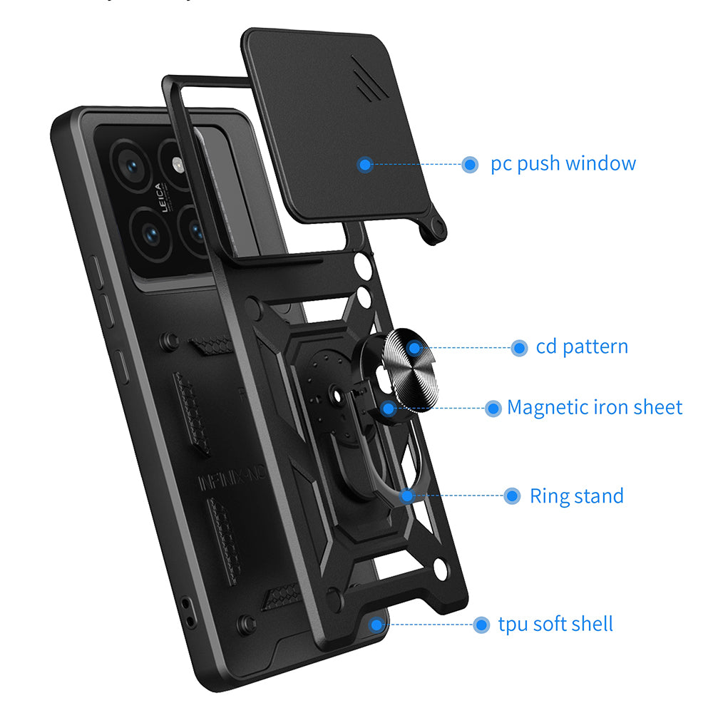Husa de protectie Techsuit CamShield Series compatibil cu Xiaomi 14T Pro, Negru
