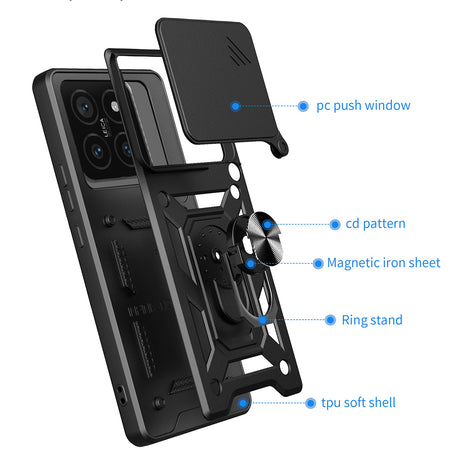 Husa de protectie Techsuit CamShield Series compatibil cu Xiaomi 14T Pro, Negru