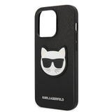 Husa de protectie Karl Lagerfeld Saffiano (KLHCP14LSAPCHK) compatibil cu iPhone 14 Pro, Choupette Head