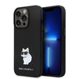 Husa de protectie Karl Lagerfeld Silicone (KLHCP14LSMHCNPK) compatibil cu iPhone 14 Pro, Choupette Metal Pin