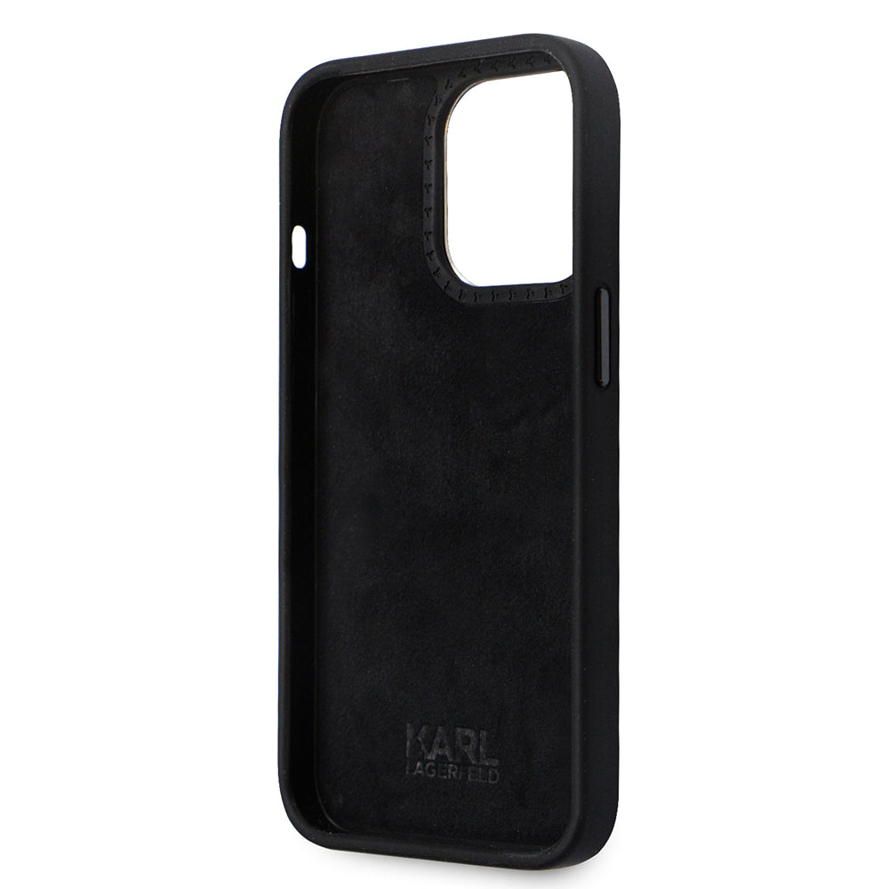 Husa de protectie Karl Lagerfeld Silicone (KLHCP14LSMHCNPK) compatibil cu iPhone 14 Pro, Choupette Metal Pin