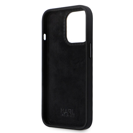 Husa de protectie Karl Lagerfeld Silicone (KLHCP14LSMHCNPK) compatibil cu iPhone 14 Pro, Choupette Metal Pin