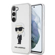 Husa de protectie Karl Lagerfeld Hardcase Transparent (KLHCS23SHNIKTCT) compatibil cu Samsung Galaxy S23, Ikonik Karl Lagerfeld