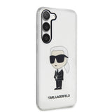 Husa de protectie Karl Lagerfeld Hardcase Transparent (KLHCS23SHNIKTCT) compatibil cu Samsung Galaxy S23, Ikonik Karl Lagerfeld