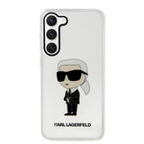 Husa de protectie Karl Lagerfeld Hardcase Transparent (KLHCS23SHNIKTCT) compatibil cu Samsung Galaxy S23, Ikonik Karl Lagerfeld