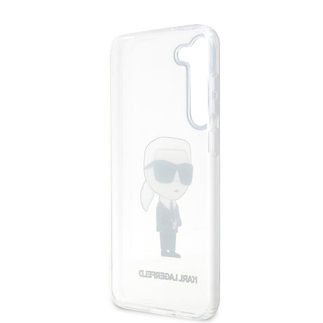 Husa de protectie Karl Lagerfeld Hardcase Transparent (KLHCS23SHNIKTCT) compatibil cu Samsung Galaxy S23, Ikonik Karl Lagerfeld