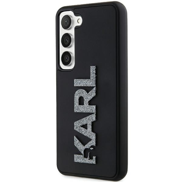 Husa de protectie Karl Lagerfeld 3D Design (KLHCS24S3DMBKCK) compatibil cu Samsung Galaxy S24, Rubber Glitter Logo