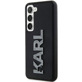 Husa de protectie Karl Lagerfeld 3D Design (KLHCS24S3DMBKCK) compatibil cu Samsung Galaxy S24, Rubber Glitter Logo
