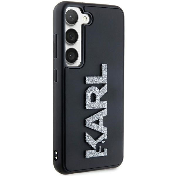 Husa de protectie Karl Lagerfeld 3D Design (KLHCS24S3DMBKCK) compatibil cu Samsung Galaxy S24, Rubber Glitter Logo