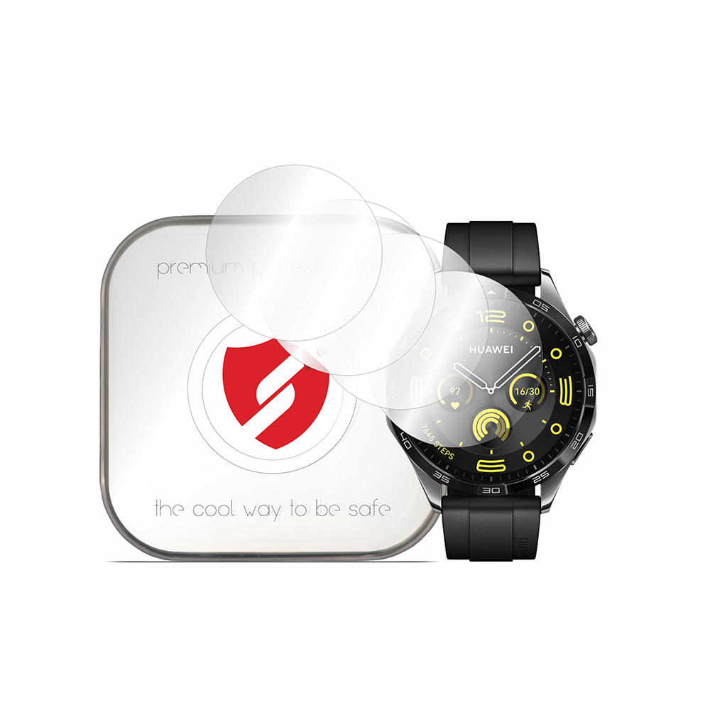 Folie de protectie smartwatch Smart Protection Premium Classic (set de 4) compatibil cu Huawei Watch GT 4 46mm, Transparent