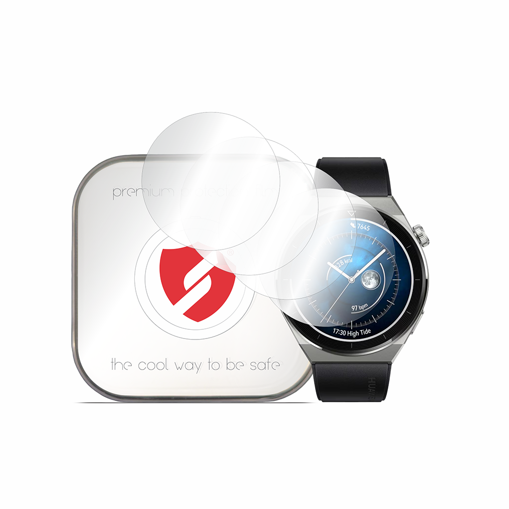 Folie de protectie smartwatch Smart Protection Premium Classic (set de 4) compatibil cu Huawei Watch GT 3 Pro 46mm, Transparent