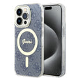 Husa de protectie Guess IML 4G MagSafe (GUHMP15LH4STB) compatibil cu iPhone 15 Pro, Albastru