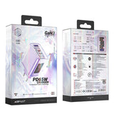 Incarcator Acefast Exploration Series (A45), 2 x USB-C, USB, GaN, PD65W, Fast Charging, Mov