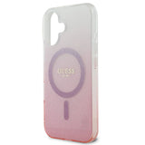 Husa de protectie Guess IML Glitter Gradient MagSafe (GUHMP16SHGRCELP) compatibil cu iPhone 16, Roz