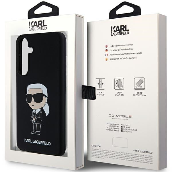 Husa de protectie Karl Lagerfeld Silicone (KLHCS24MSNIKBCK) compatibil cu Samsung Galaxy S24 Plus, Ikonik