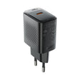 Incarcator Acefast (A104), USB-C, PD25W, GaN Technology, Fast Charging Compatibility, Negru
