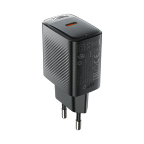 Incarcator Acefast (A104), USB-C, PD25W, GaN Technology, Fast Charging Compatibility, Negru