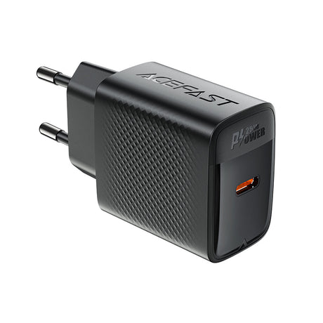 Incarcator Acefast (A104), USB-C, PD25W, GaN Technology, Fast Charging Compatibility, Negru