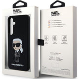 Husa de protectie Karl Lagerfeld Silicone (KLHCS24SSNIKBCK) compatibil cu Samsung Galaxy S24, Ikonik