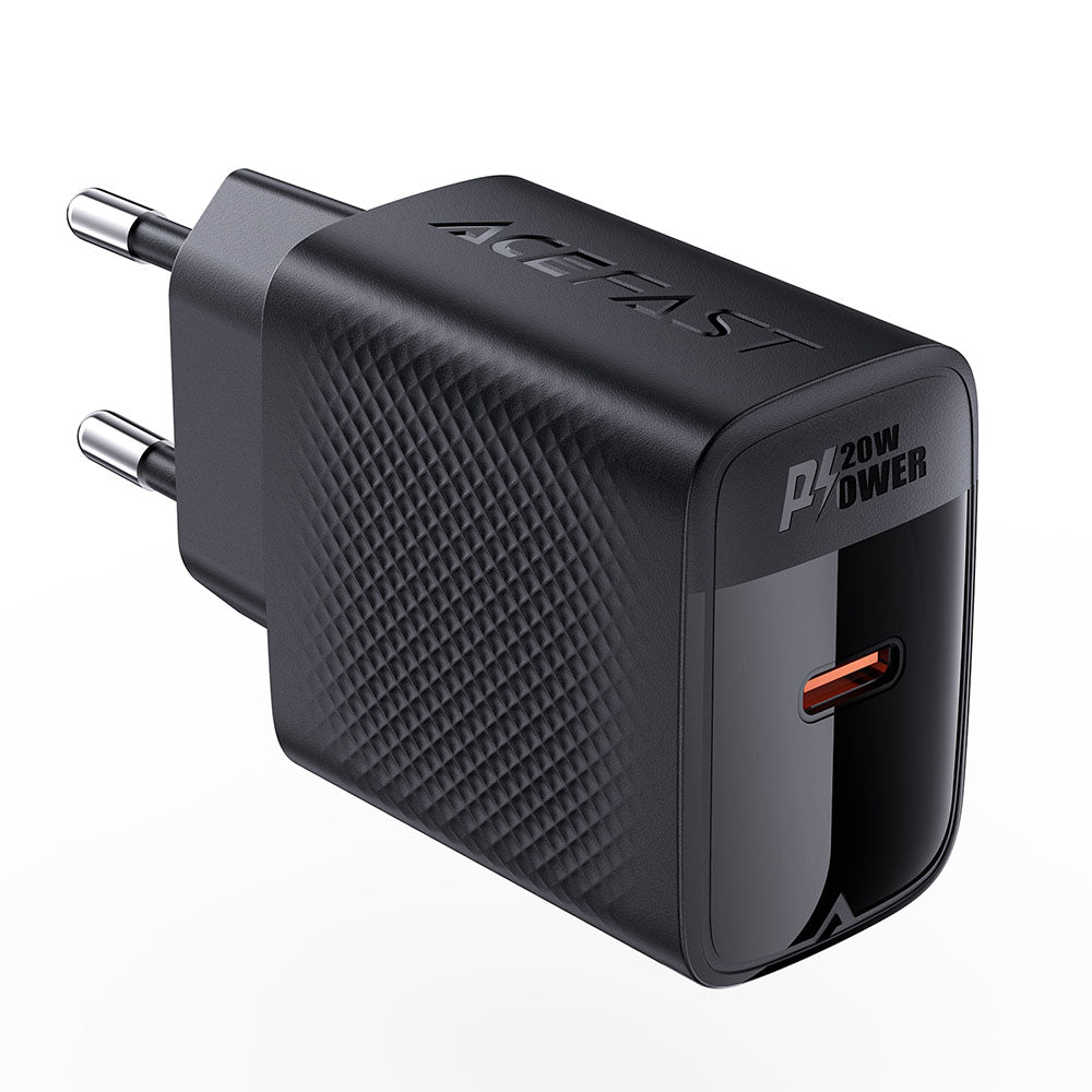 Incarcator Acefast (A82), Type-C, GaN Technology, PD20W, Supports Fast Charging, Negru