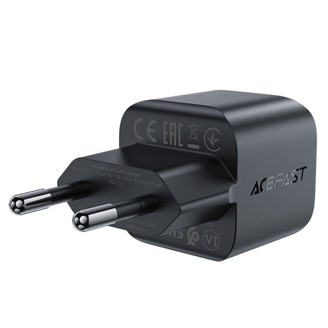 Incarcator Acefast (A77), Type-C, Mini GaN Charger, 30W, Power Delivery, Negru