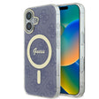Husa de protectie Guess IML 4G MagSafe (GUHMP16SH4STB) compatibil cu iPhone 16, Albastru