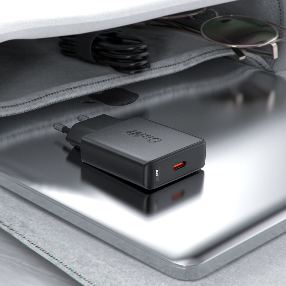 Incarcator Acefast (A65), Type-C, GaN Technology, 20W, Power Delivery, Negru