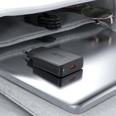Incarcator Acefast (A65), Type-C, GaN Technology, 20W, Power Delivery, Negru