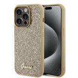 Husa de protectie Guess Disco Metal Script (GUHCP15XPMSDGSD) compatibil cu iPhone 15 Pro Max, Auriu