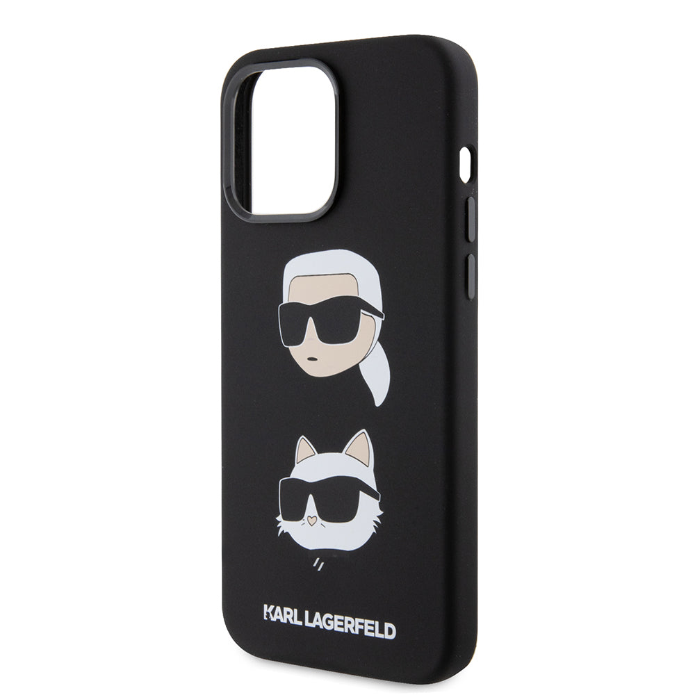 Husa de protectie Karl Lagerfeld Silicone (KLHCP15XSDHKCNK) compatibil cu iPhone 15 Pro Max, Karl&Choupette Head