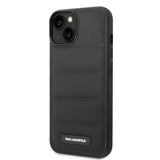 Husa de protectie Karl Lagerfeld Hardcase Leather Puffy (KLHCP14MPSQAK) compatibil cu iPhone 14 Plus, Elongated Logo