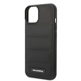 Husa de protectie Karl Lagerfeld Hardcase Leather Puffy (KLHCP14MPSQAK) compatibil cu iPhone 14 Plus, Elongated Logo