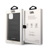 Husa de protectie Karl Lagerfeld Hardcase Leather Puffy (KLHCP14MPSQAK) compatibil cu iPhone 14 Plus, Elongated Logo