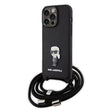 Husa de protectie Karl Lagerfeld Saffiano Crossbody (KLHCP15XSASKNPSK) compatibil cu iPhone 15 Pro Max, Monogram Metal Pin Karl