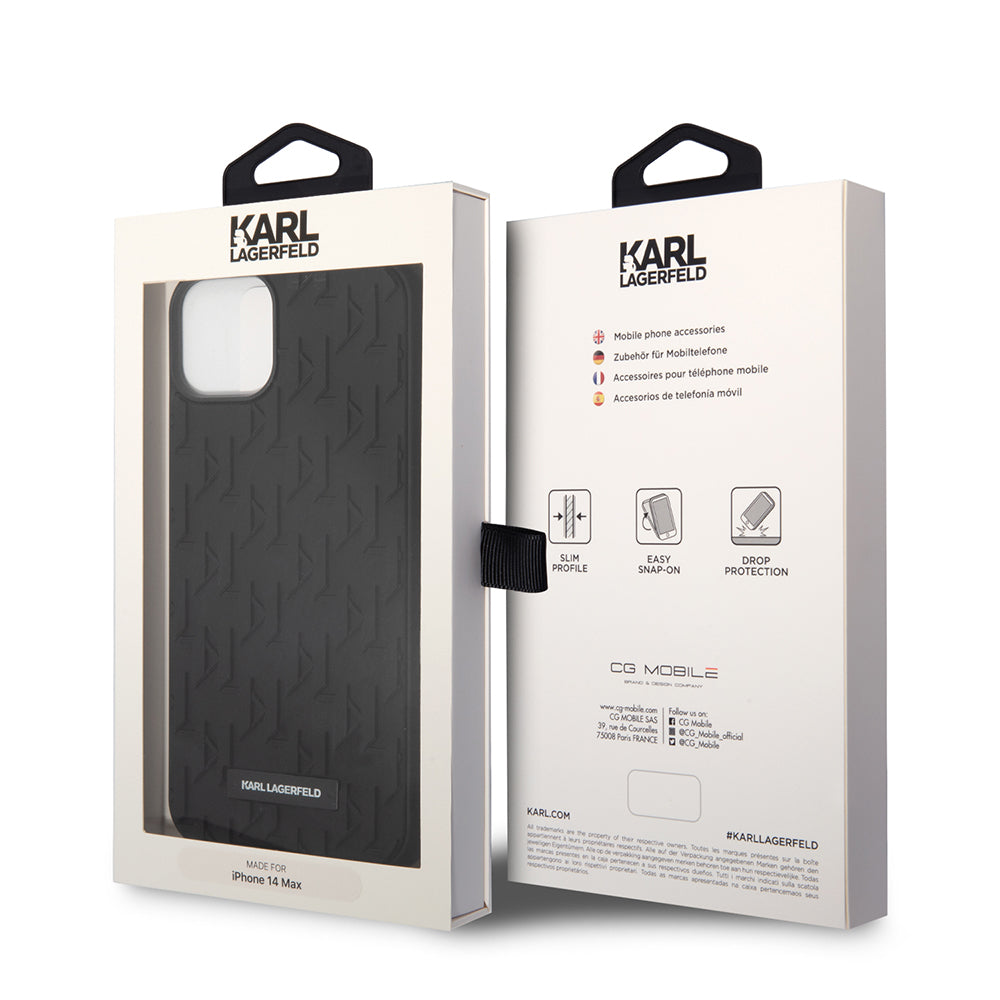 Husa de protectie Karl Lagerfeld 3D Design (KLHCP14MRUPKLPK) compatibil cu iPhone 14 Plus, Monogram