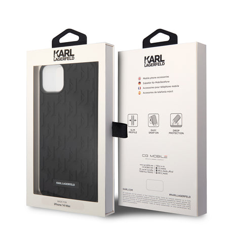 Husa de protectie Karl Lagerfeld 3D Design (KLHCP14MRUPKLPK) compatibil cu iPhone 14 Plus, Monogram